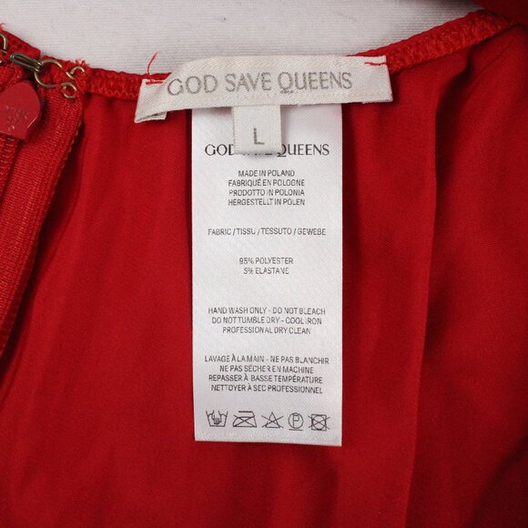 NWT God Save Queens Rendezvous Cherry Mini Dress with Underwire Size Large - Picture 12 of 14